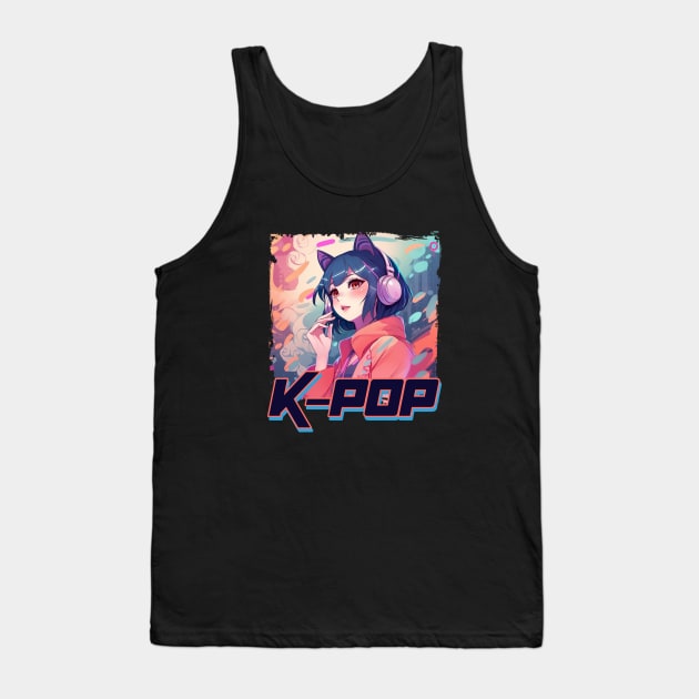 K-Pop Music Album Cover - Anime Shirt Tank Top by KAIGAME Art